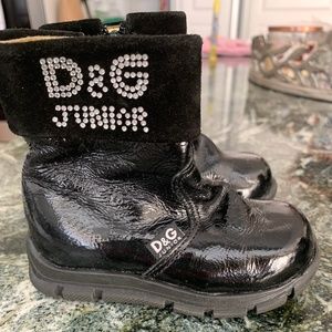 Dolce & Gabbana Black Kids Boots
